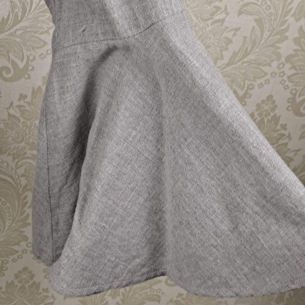 Zara Basic Collection Size Xs Gray Embroidered Fl… - image 4